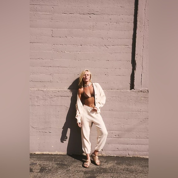 FREE PEOPLE Hailee Cardi  Set - Powder Sand 🎉 NWOT - Picture 8 of 15